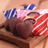 厦门婚庆喜糖批发 正品一定红纯巧克力糖果 散装心形黑巧克力零食