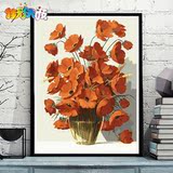 【佳彩天颜】diy数字油画大幅花卉手绘装饰客厅卧室风景 波斯菊