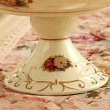 英美式陶瓷水果碗欧式高脚果盘茶几奢华家居摆件客厅餐桌创意套装