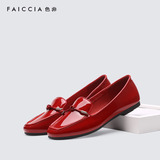 Faiccia/色非2016春季新款平底单鞋女圆头女鞋平跟鞋欧美Q503