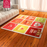 仙吉时尚方格婚庆正方形个性创意地毯客厅卧室书房满铺爱心地毯