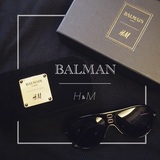 全新巴尔曼balmain hm合作款联名时尚眼睛墨镜 男女款