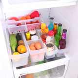 透明长方形冰箱多功能收纳盒 冰箱保鲜盒 多功能整理盒 大号 小号