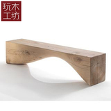 定制个性家具/实木坐凳座椅设计师原木长凳子椅子 简约现代stool