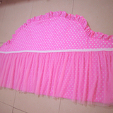 棉床头罩定做加韩式新款蕾丝纱粉点床头罩 弧形 半圆形 不规则形