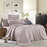 可定制莫代尔 天丝四件套 裸睡纯色双拼被套床单被罩床上用品新品