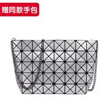 2016新款日本几何菱格链条单肩女包镭射包信封包折叠拼接斜挎小包