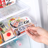 日本NISHIKI 冰箱收纳盒透明无盖创意抽屉式整理格分类储存盒
