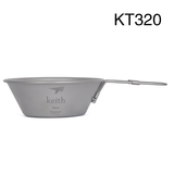 keith铠斯 3种型号 居家户外野营钛碗 折叠纯钛碗 双层钛碗