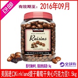 现货包邮 美国进口柯可兰kirkland提子/葡萄干夹心巧克力豆1.5kg