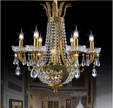 法式美式欧式水晶吊灯古铜色蜡烛餐厅客厅卧室书房复古奢华楼梯灯