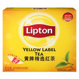 特惠 Lipton/立顿 茶包黄牌精选红茶100袋装200g 2盒包邮