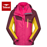 Telent/天伦天2015新款冲锋衣女 户外防水保暖三合一两件套冲锋衣