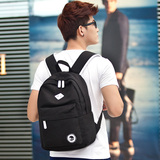 包包新款韩版男士背包帆布双肩包男学院风书包个性时尚潮流旅行包