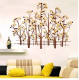 简约铁艺银杏树壁挂壁饰生命树家居客厅电视背景墙面装饰品挂件