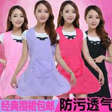 韩版可爱时尚美容美甲工作服围裙定制定做围腰厨房家居奶茶母婴店