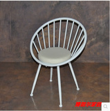 新品特价美式彩色餐椅创意孔雀椅时尚休闲咖啡餐厅椅子靠背扶手椅