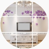 亚克力水晶立体墙贴电视背景沙发墙客厅卧室装饰3D枫叶家饰墙饰