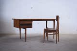 原创设计创意老榆木实木禅意系列新中式会所家具定制书桌办公桌子