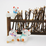 景德镇陶瓷手绘卡通动漫小动物花猫现代简约家居桌面摆件创意可爱