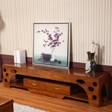 橡木实木电视柜带抽屉现代中式简约地柜时尚客厅家具影视电视柜