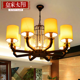 新中式餐厅吊灯客厅卧室鸟笼水晶灯具现代中式铁艺酒店工程灯Q