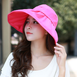 韩版帽子女夏季大沿遮阳帽防晒沙滩帽防紫外线太阳帽可折叠凉帽