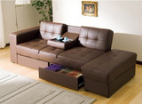 小户型住宅沙发成人储物多功能组合沙发床北欧宜家皮艺沙发促销