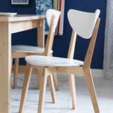 宜家诺米拉椅子现代简约北欧休闲椅咖啡椅洽谈椅实木餐椅书桌椅