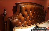 欧式床双人床 1.8米全实木床美式结婚床古典大床深色卧室家具