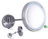 秋季壁挂式超薄带led灯铜单面美容镜子浴室化妆镜放大10寸伸缩镜
