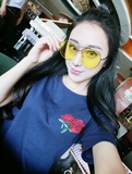 2016夏装新款3D玫瑰花朵刺绣宽松黑色短袖t恤女装衣服韩国韩版潮