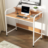 客厅置物架钢木储物架3层架落地简易电脑桌卧室写字台书桌书架子