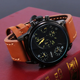 高档奢华 哈雷手表 十二针机多功能皮带手表  机车手表