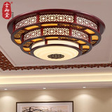 古御堂中式LED圆形吸顶灯仿古典客厅大厅会议室酒店会所大堂灯具
