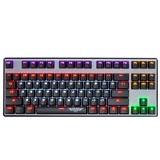 新贵GM300 87键悬浮机械USB有线电竞彩虹背光青轴LOL/CF正品键盘