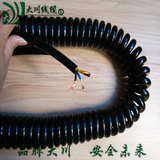 纯铜2芯弹簧线 弹性伸缩线 pu螺旋电缆 耐磨电线 电源线 高温线