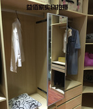 上海沐家品牌可折叠穿衣镜 加宽加厚铝合金包边衣柜衣帽间穿衣镜