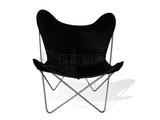 玛斯 简约现代不锈钢布艺蝴蝶椅 Butterfly chair 丹麦设计师椅子