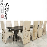 新中式餐椅现代简约餐厅实木餐桌椅创意扶手椅售楼处家具洽谈椅子