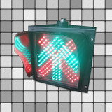 LED300型交通灯交通信号灯 红叉绿箭灯 单灯双色红绿灯