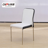 狄普 皮艺餐椅简约不锈钢餐厅椅子时尚休闲咖啡椅子现代餐厅家具