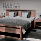 北欧宜家橡木水曲柳纯实木床 简约现代日式1.5米床床头柜实木家具