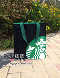 包邮。日本星巴克便当包环保袋 收纳袋 购物袋带水杯位手提包大号