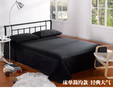 黑色床宿舍单床单双人被单单件1.5m1.8米大红磨毛床单2米白色