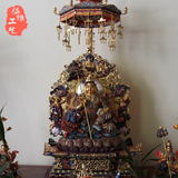 铜佛像宗教用品密宗藏佛 精品纯铜带宝盖1米4财宝天王佛像可装藏