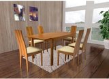 马来西亚进口实木餐桌欧简约1.2米可伸缩折叠桌椅组合原木小户型