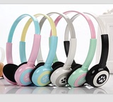 韩版彩色可爱头戴式情侣男女耳机 MP3 4 手机电脑通用音乐耳机