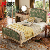 和购家具 美式乡村实木床卧室组合套装 1.5米单人床软靠欧式床306