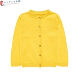 英国代购2016春正品Mothercare女宝宝女童黄色针织毛衣开衫外套